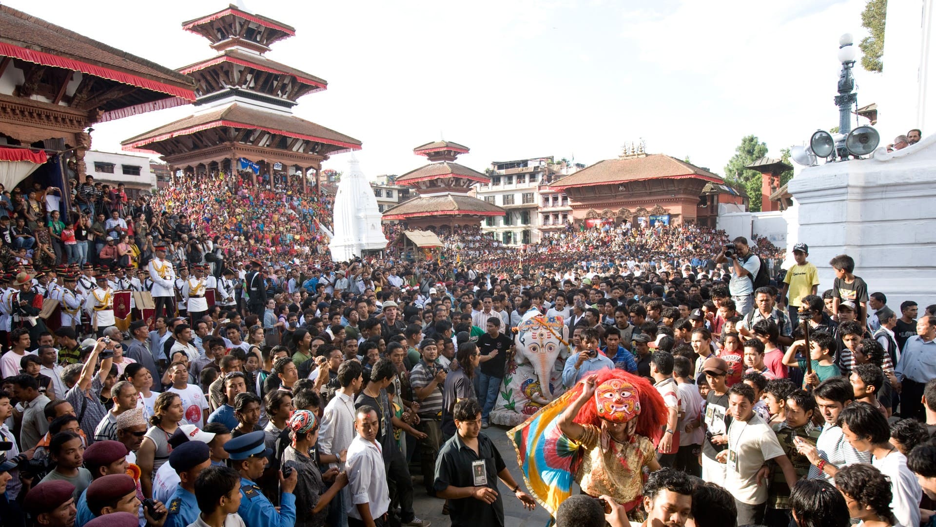 Indra Jatra Kathmandu Durbar Square Kumari chariot